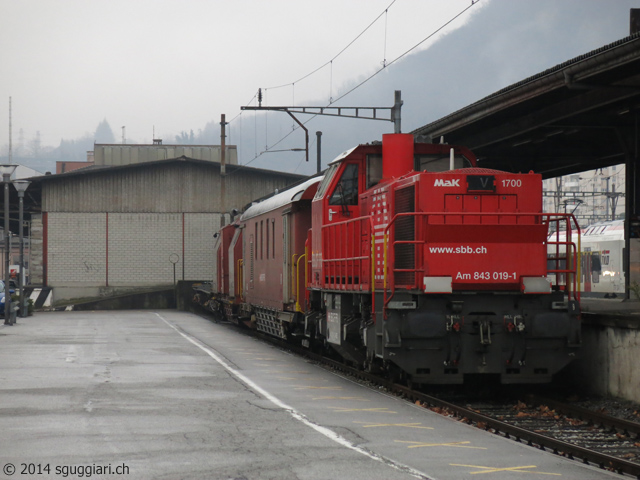 SBB Am 843 019-1 con Treno di spegnimento e salvataggio